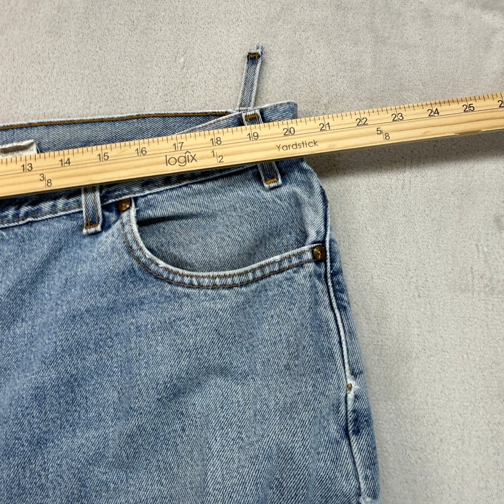 Vintage Levi's 550 Mens 42x32 Blue Relaxed Fit Light Wash 90s Denim Brown‎ Tab - Picture 8 of 12